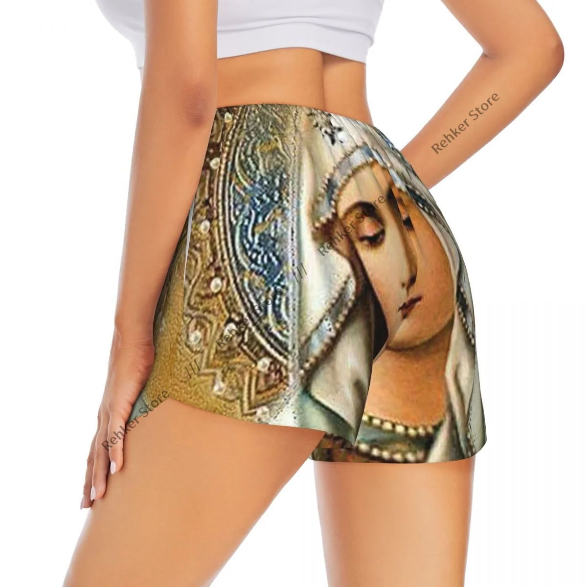 Guadalupe Virgin Mary Jesus Women's Double Layered Quick-Dry Athletic Shorts for Outdoor Leisure Running Fitness Workout Sport
Guadalupe Virgin Mary Jesus Women's Double Layered Quick-Dry Athletic Shorts for Outdoor Leisure Running Fitness Workout Sport