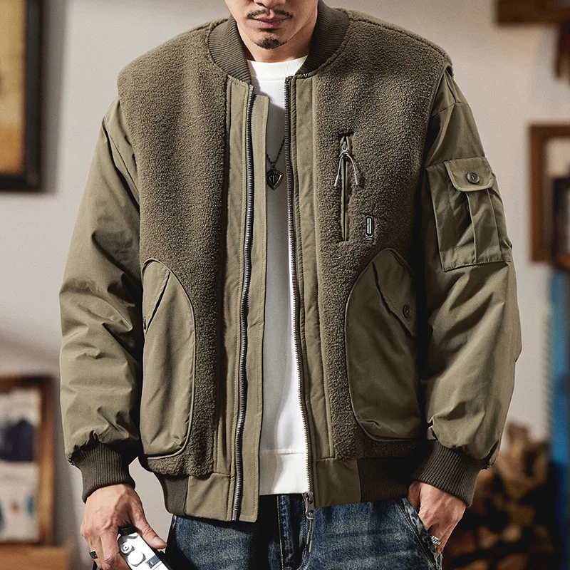 Men Winter Velvet Splice Fashion Streetwear Loose Casual Cotton-padded Cargo Parka Jacket Man Thick Bomber Jacket Coat Outerwear
Men Winter Velvet Splice Fashion Streetwear Loose Casual Cotton-padded Cargo Parka Jacket Man Thick Bomber Jacket Coat Outerwear