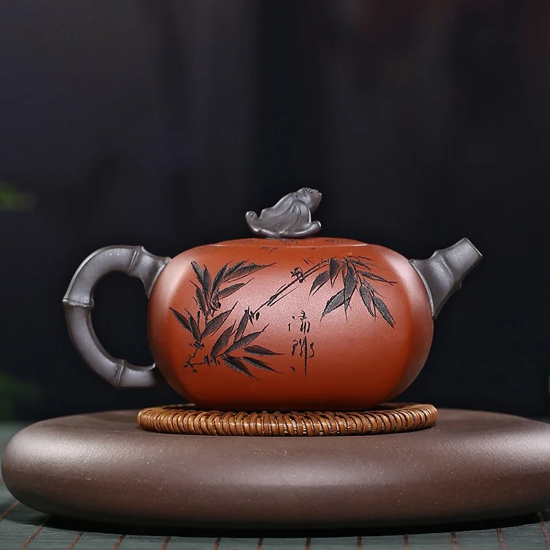 Blessings from All Directions Yixing Purple Clay Teapot Original Ore Clear Cement Carved Tea Pot Large Capacity Kung Fu Tea Set
Blessings from All Directions Yixing Purple Clay Teapot Original Ore Clear Cement Carved Tea Pot Large Capacity Kung Fu Tea Set