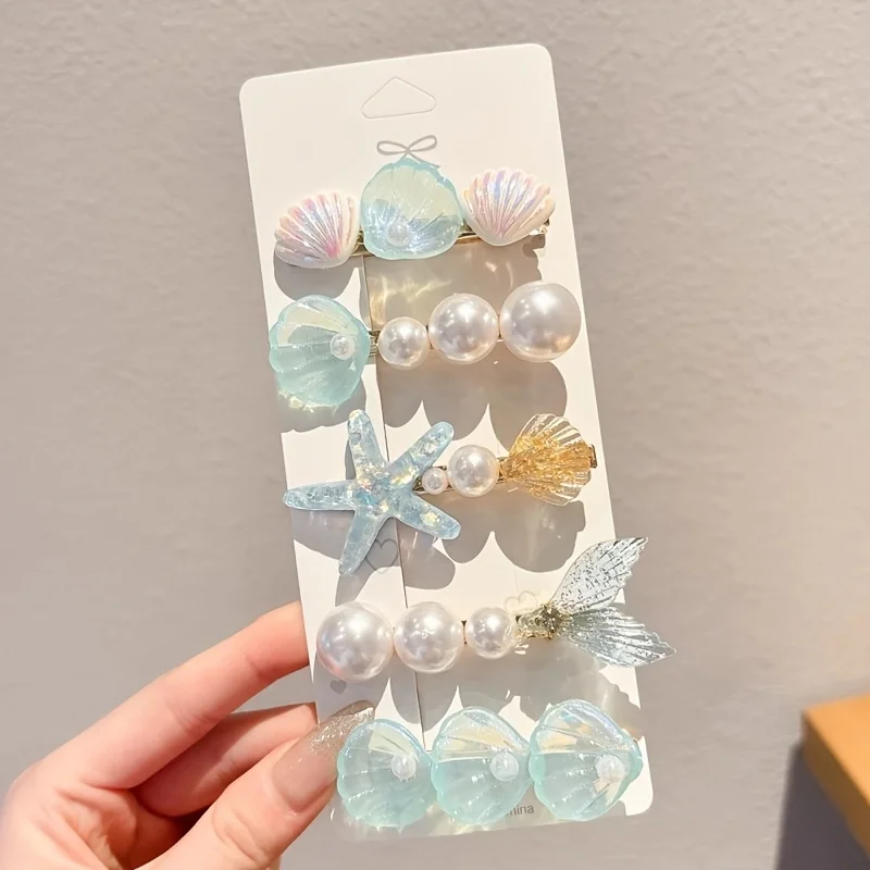 5Pcs Ocean Style Cute Shell Starfish Hair Clips Mermaid Alligator Clips Sweet Fashion Hair Accessories Holiday Gifts For Girls Women
5Pcs Ocean Style Cute Shell Starfish Hair Clips Mermaid Alligator Clips Sweet Fashion Hair Accessories Holiday Gifts For Girls Women