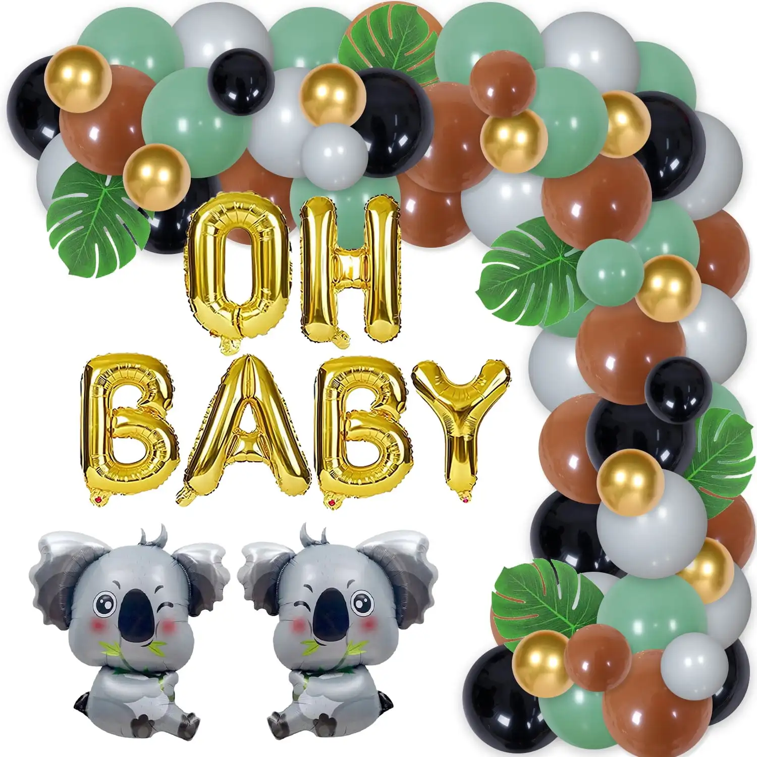 SURPRISE-Koala Themed Decorations, Balloon Garland Set with Oh Baby Koala, Party Supplies, Baby Shower
SURPRISE-Koala Themed Decorations, Balloon Garland Set with Oh Baby Koala, Party Supplies, Baby Shower