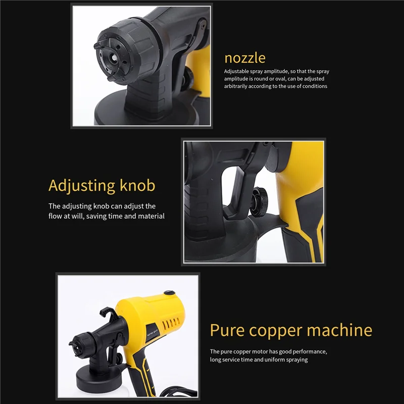 【Superdeals】1 Piece 800Ml Spraying Electric Spray Power Tools 500W Household Paint Sprayer Yellow Flow Control Airbrush Spray To
【Superdeals】1 Piece 800Ml Spraying Electric Spray Power Tools 500W Household Paint Sprayer Yellow Flow Control Airbrush Spray To