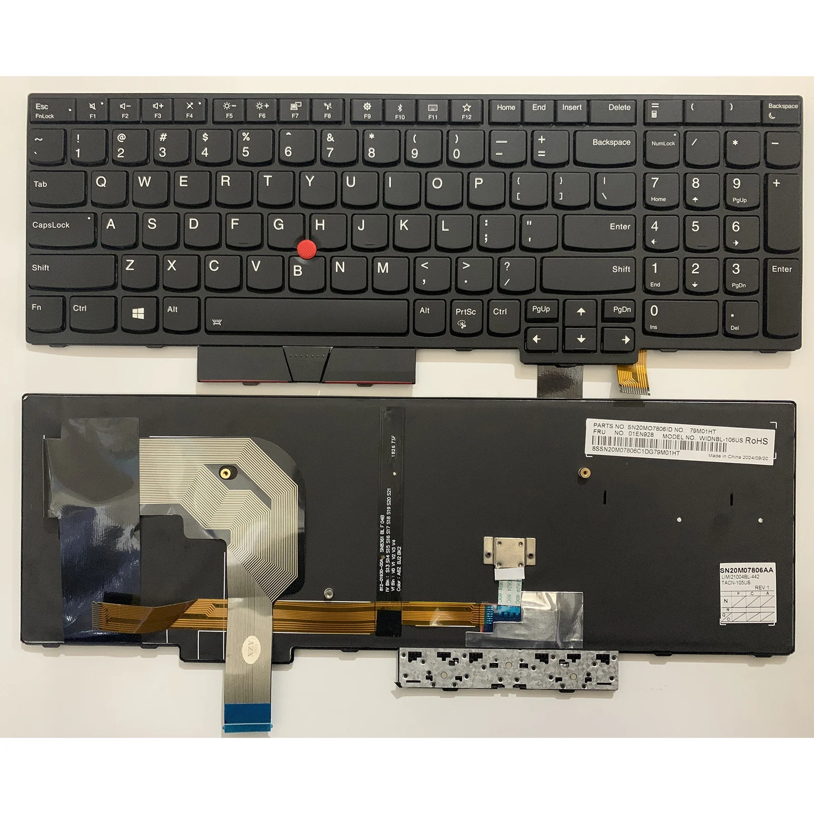US Layout for Lenovo ThinkPad P51s P52s T570 T580 TP00085B HX287 01HX247 01ER570 Laptop Keyboard
US Layout for Lenovo ThinkPad P51s P52s T570 T580 TP00085B HX287 01HX247 01ER570 Laptop Keyboard