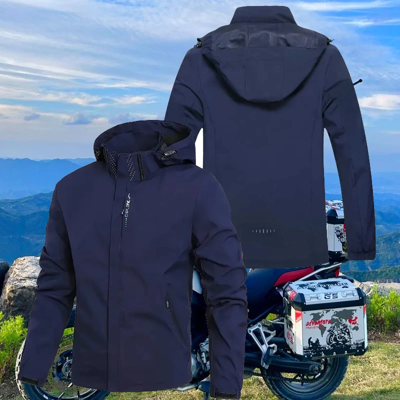 Men's Solid Navy Lightweight Outdoor Hiking Jacket Waterproof Windbreaker Casual Sports Coat Removable Hood Trekking
Men's Solid Navy Lightweight Outdoor Hiking Jacket Waterproof Windbreaker Casual Sports Coat Removable Hood Trekking