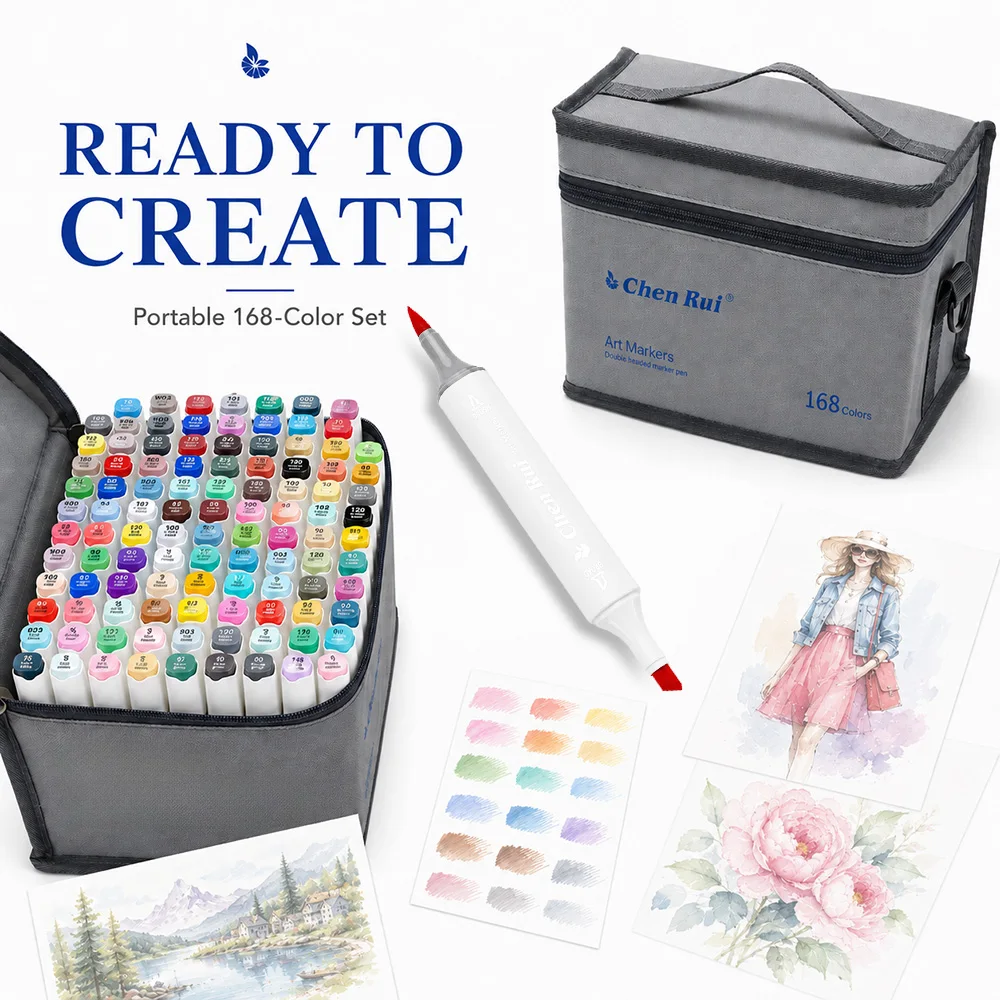 48/60/80/120/168 Dual Tip Acrylic Marker Set Professional Painting DIY Crafts Coloring Waterproof Quick-Drying Drawing Supplies
48/60/80/120/168 Dual Tip Acrylic Marker Set Professional Painting DIY Crafts Coloring Waterproof Quick-Drying Drawing Supplies