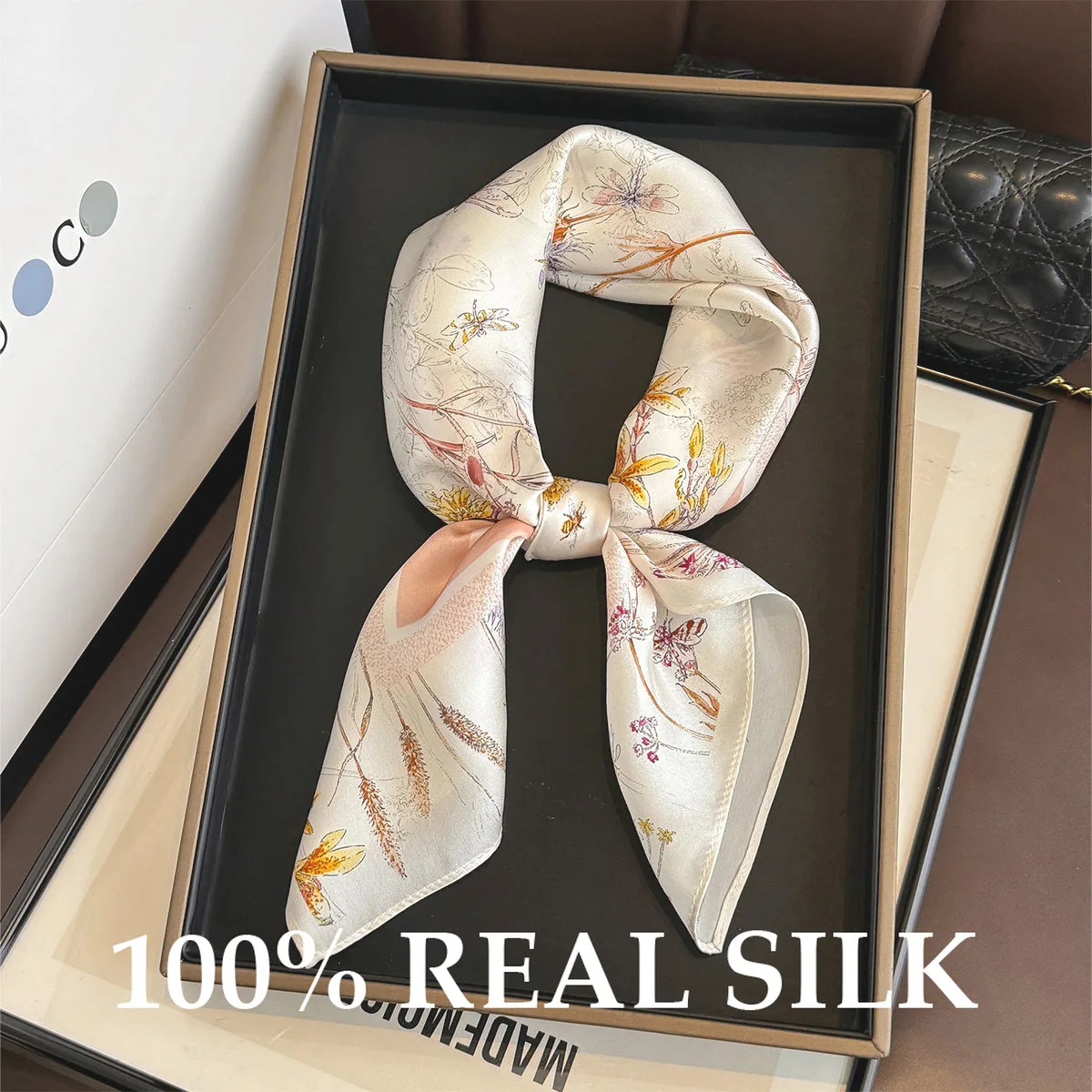 Fashion 100% Real Silk Scarf Women 65cm Square Shawl Wrap Lady Foulard Scarves New Neck Hair Pashmina Female Shawl Hijab Bandana
Fashion 100% Real Silk Scarf Women 65cm Square Shawl Wrap Lady Foulard Scarves New Neck Hair Pashmina Female Shawl Hijab Bandana