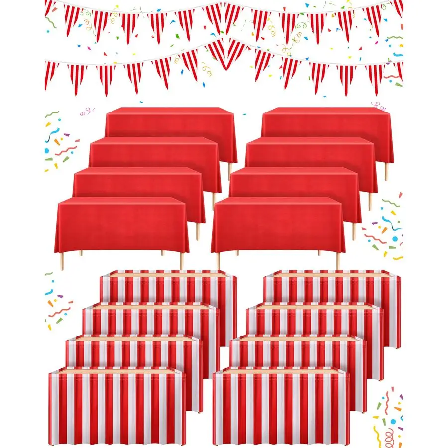 Pieces Carnival Theme Party Decors Carnival Table Skirts Circus Theme Tablecloths Red White Striped Pennant Banners Circus Bunti
Pieces Carnival Theme Party Decors Carnival Table Skirts Circus Theme Tablecloths Red White Striped Pennant Banners Circus Bunti