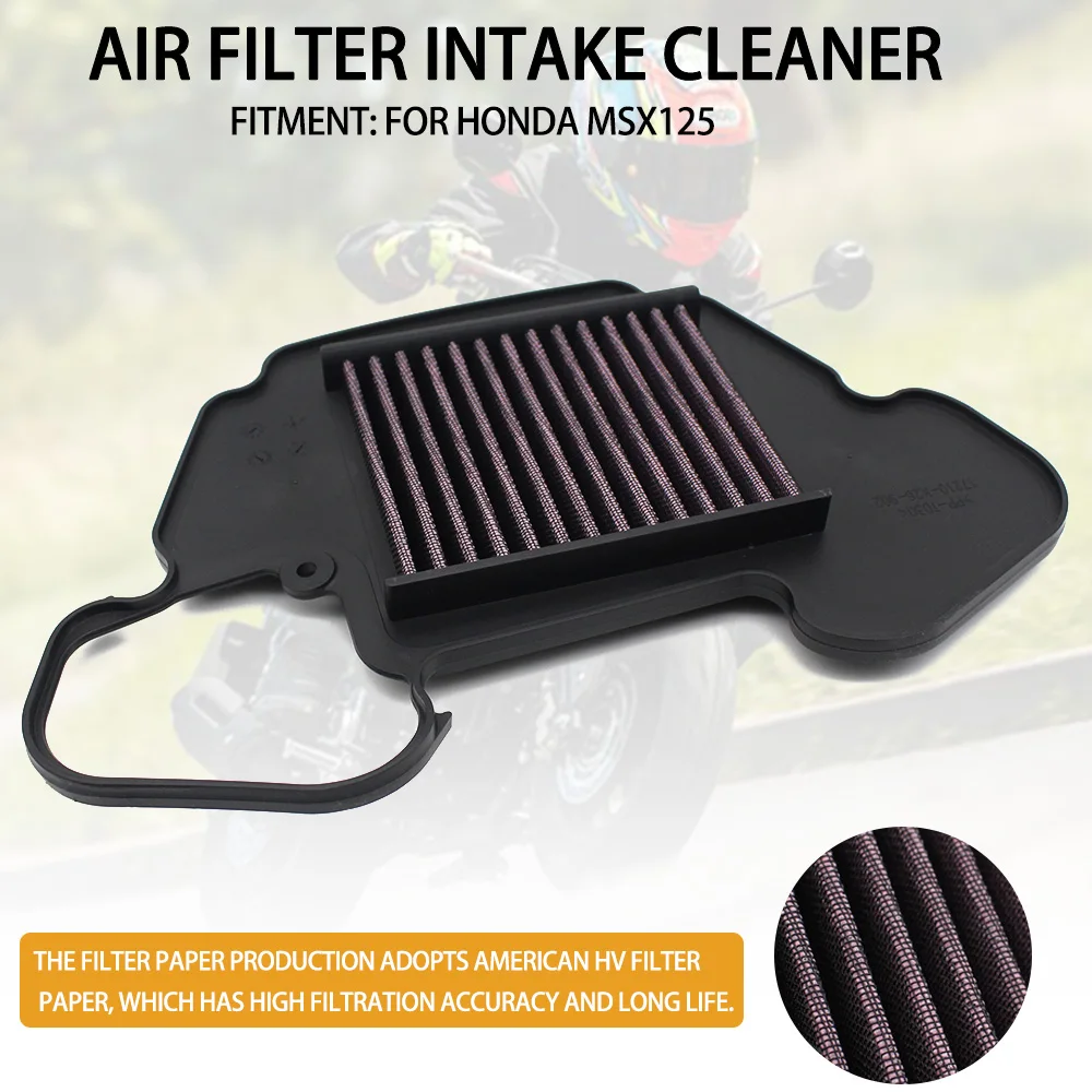 Motorcycle Engine Air Filter Cleaner Intake Filter for Honda MSX125 MSX 125 M3 Grom 2013-2019 2014 2015 2016 2017 2018
Motorcycle Engine Air Filter Cleaner Intake Filter for Honda MSX125 MSX 125 M3 Grom 2013-2019 2014 2015 2016 2017 2018