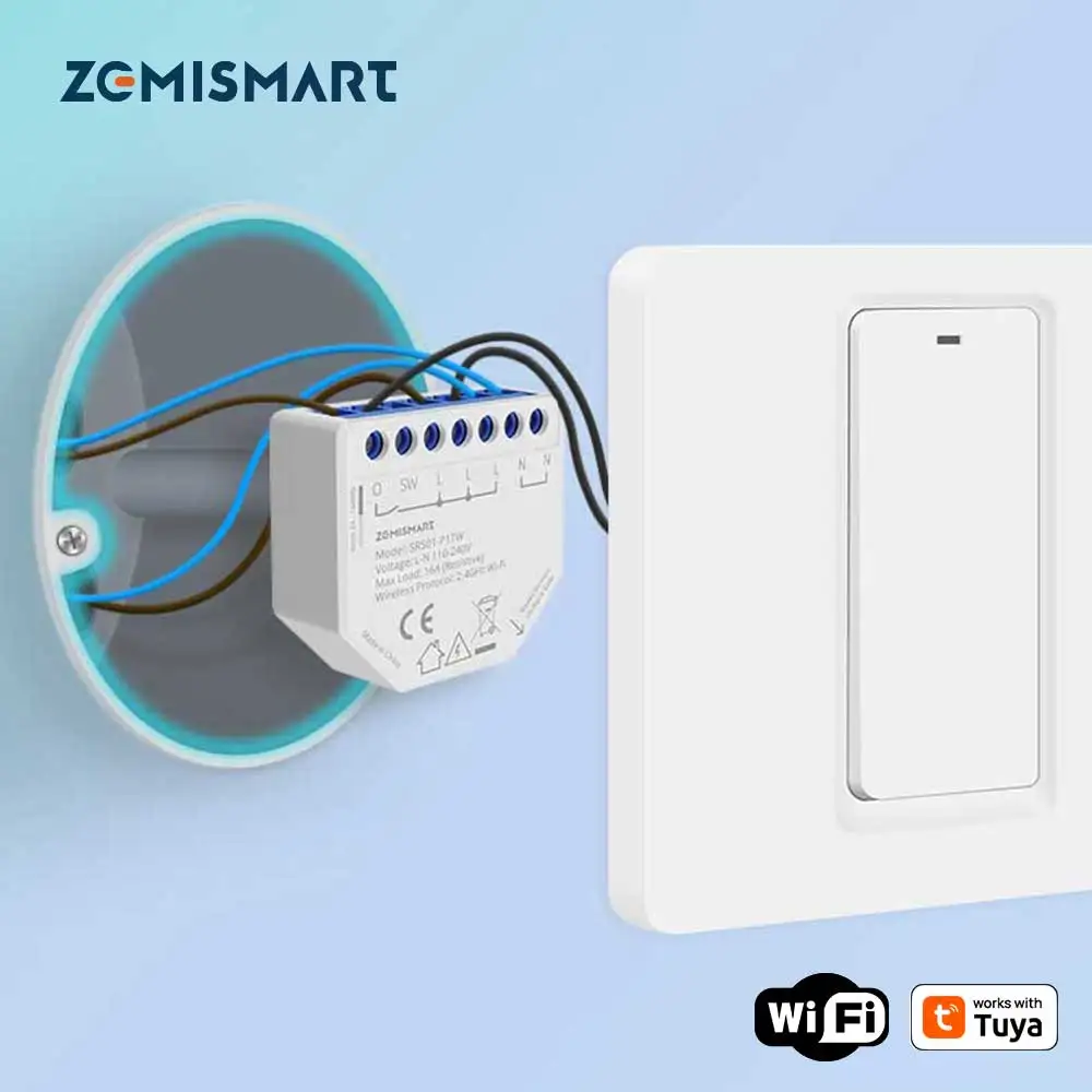 16A Wi-Fi 1-канальный релейный переключатель Интеллектуальный встроенный модуль с монитором мощности Нейтральная работа с приложением Tuya Smart
16A Wi-Fi 1-канальный релейный переключатель Интеллектуальный встроенный модуль с монитором мощности Нейтральная работа с приложением Tuya Smart
