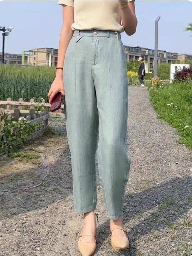 Summer Thin Linen Casual Pants Women's High Waist Loose Nine Points Dreamy Huiyi Commuter Style Korean Version Flat Pattern
Summer Thin Linen Casual Pants Women's High Waist Loose Nine Points Dreamy Huiyi Commuter Style Korean Version Flat Pattern