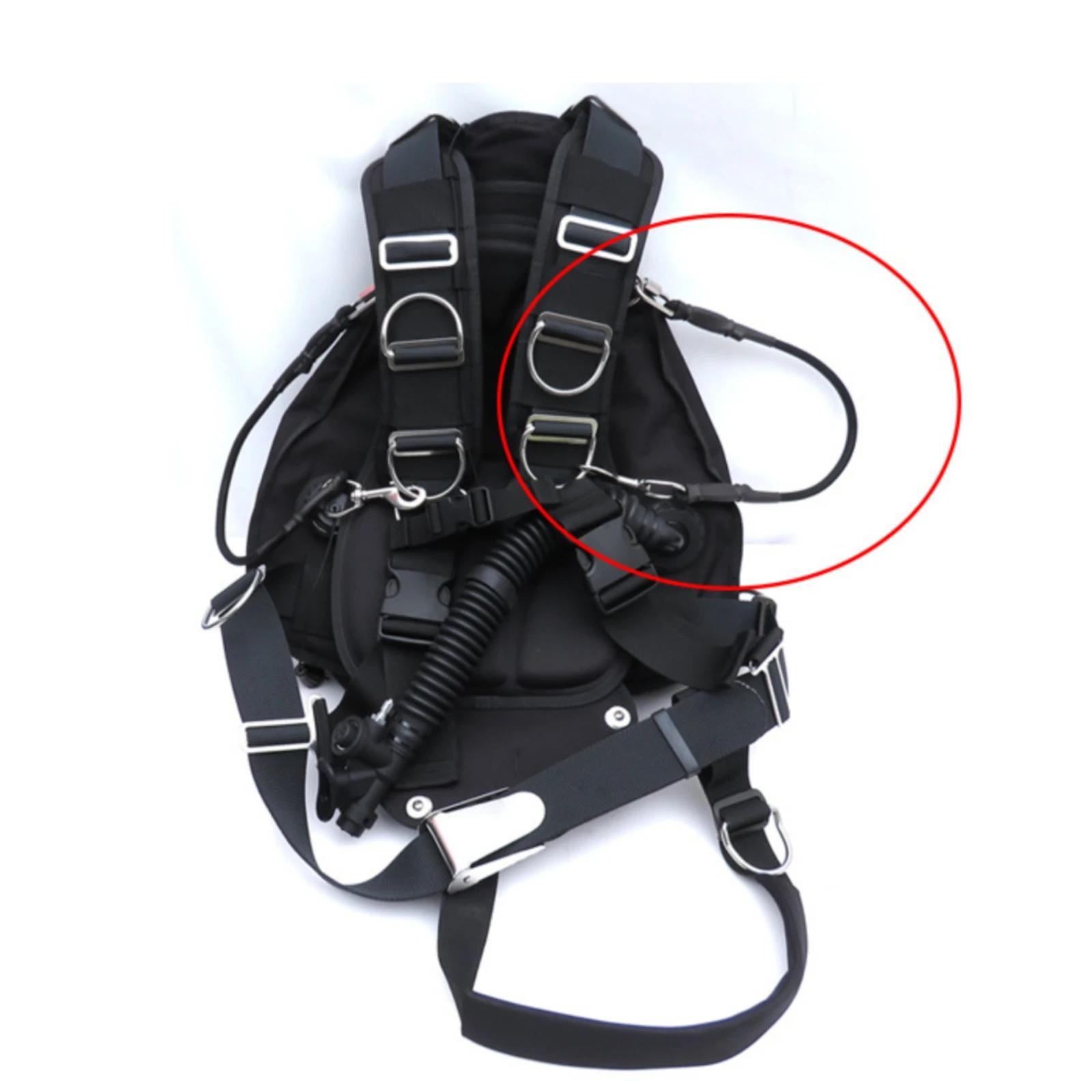 Diving Bottle Rigging Kit 316 Stainless Steel Side Mount Leash Set Underwater Bungee Leash Pair Quick Release Clip for Divers
Diving Bottle Rigging Kit 316 Stainless Steel Side Mount Leash Set Underwater Bungee Leash Pair Quick Release Clip for Divers