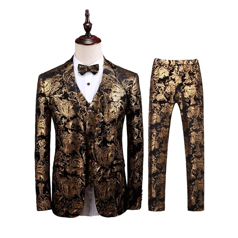 Gold Mens Suits For Wedding 2 Pieces Costume Homme Wedding Groom Tuxedos Groomsmen Business Prom Suits Slim Fit Blazer Pant
Gold Mens Suits For Wedding 2 Pieces Costume Homme Wedding Groom Tuxedos Groomsmen Business Prom Suits Slim Fit Blazer Pant