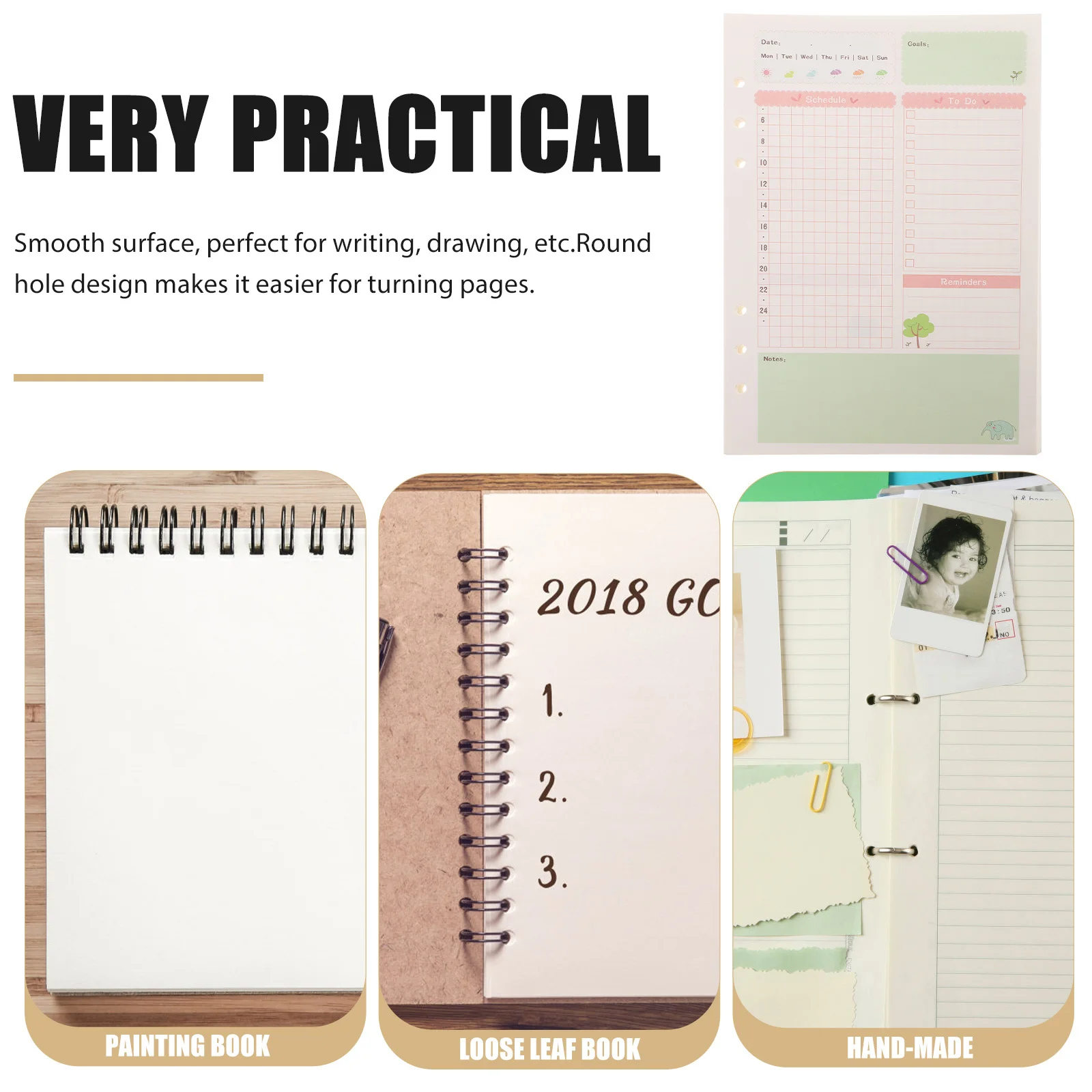 1Pcs Hand Account Refills Colorful A5 Size 6 Holes Loose Leaf Paper Perfect for Spiral Notebook Planner Notepad Daily Use
1Pcs Hand Account Refills Colorful A5 Size 6 Holes Loose Leaf Paper Perfect for Spiral Notebook Planner Notepad Daily Use