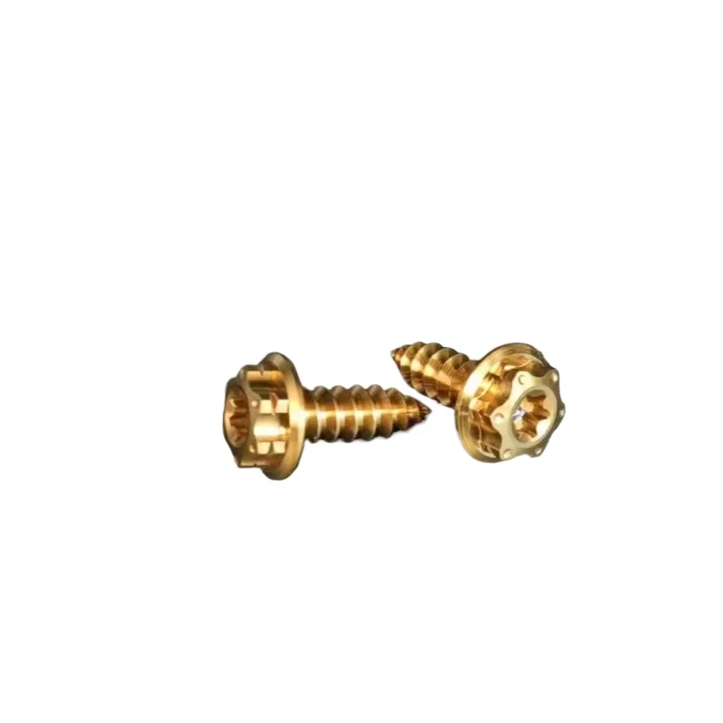 Titanium alloy self-tapping screws M4 * 15/M5 * 15 series flange head motorcycle shell decoration
Titanium alloy self-tapping screws M4 * 15/M5 * 15 series flange head motorcycle shell decoration