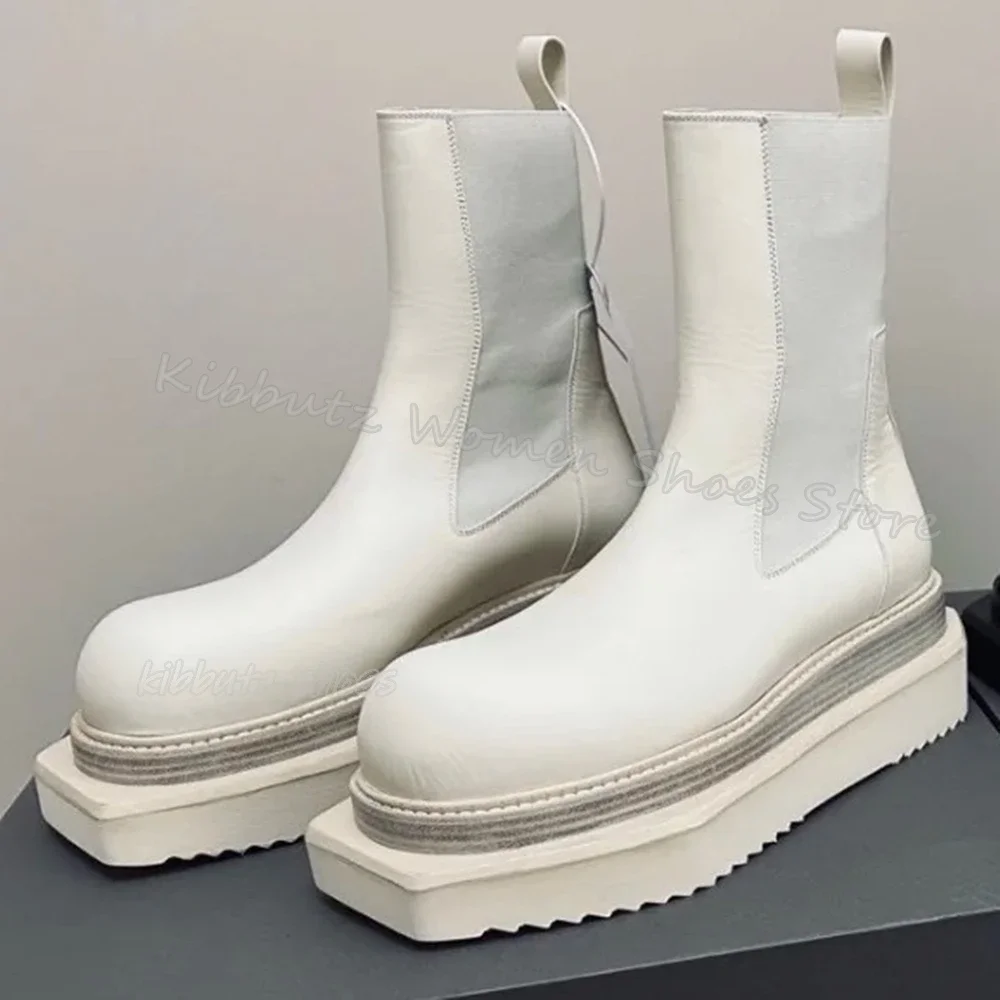 Chelsea Ankle Boots Platform Genuine Leather Solid White Round Toe Height Increasing Fashion Concise Novelty Women Shoes Newest
Chelsea Ankle Boots Platform Genuine Leather Solid White Round Toe Height Increasing Fashion Concise Novelty Women Shoes Newest