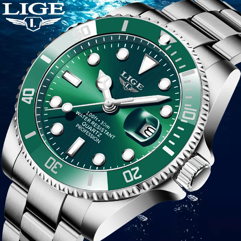 LIGE Diver Watch Men Top Brand Luxury Waterproof Luminous Watches For Men Fashion Military Men's Quartz Wristwatch Reloj Hombre
LIGE Diver Watch Men Top Brand Luxury Waterproof Luminous Watches For Men Fashion Military Men's Quartz Wristwatch Reloj Hombre