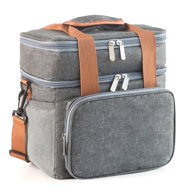 New Lunch Bag Double Layered Crossbody Large Capacity Office Cooler Lunchbox Outdoor Picnic Waterproof Insulation Bags
New Lunch Bag Double Layered Crossbody Large Capacity Office Cooler Lunchbox Outdoor Picnic Waterproof Insulation Bags
