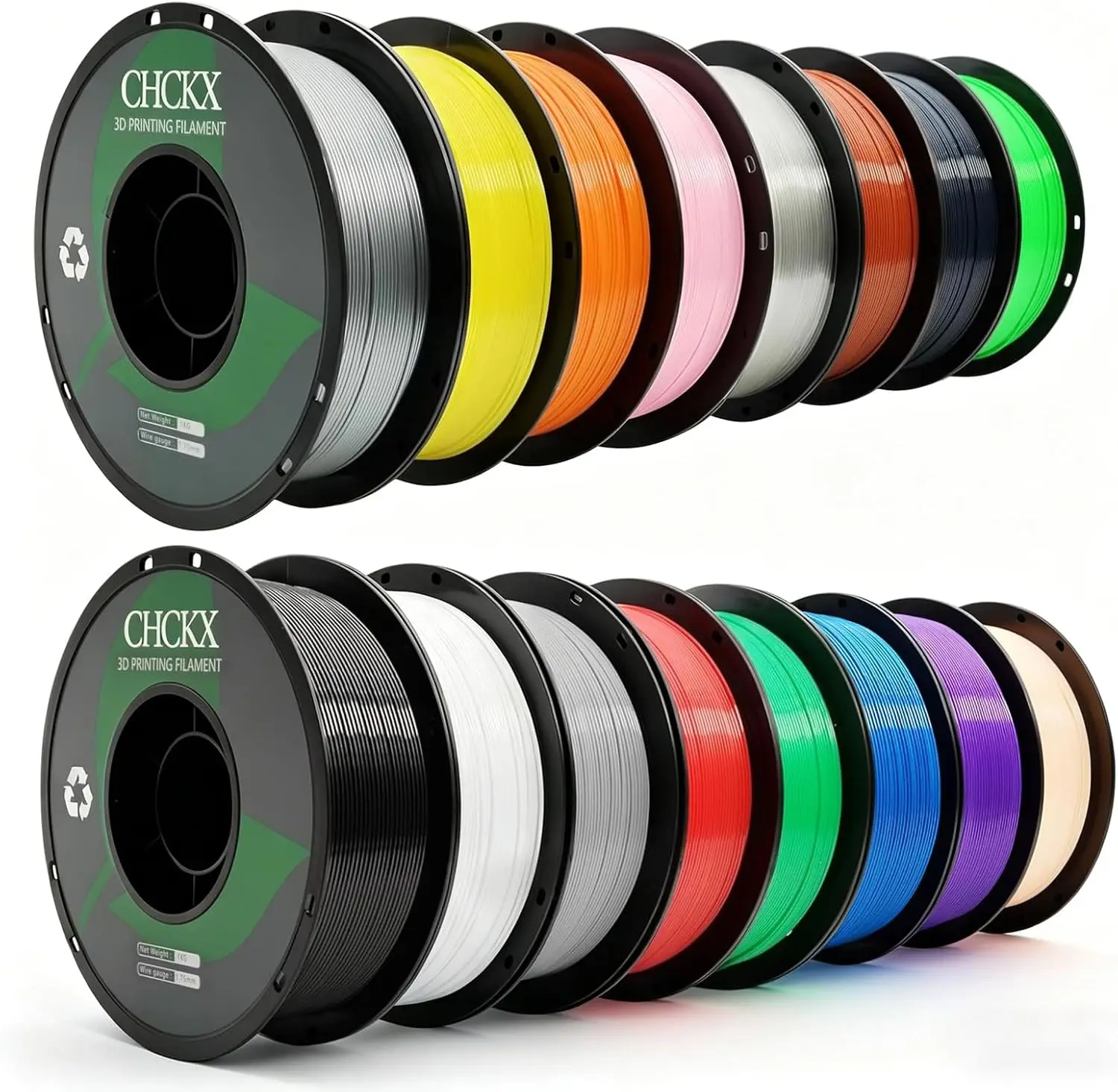 16 Rolls PETG Filament Bundle 1.75 mm, 16 Colors 1kg Each, 3D Printer Filament Pack
16 Rolls PETG Filament Bundle 1.75 mm, 16 Colors 1kg Each, 3D Printer Filament Pack
