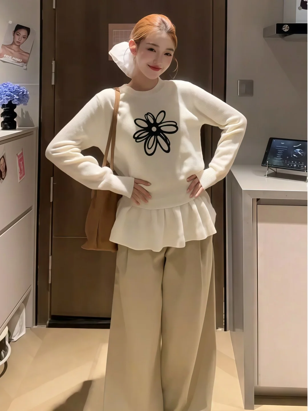 plus Size Women's Knitted Long Sve round Ne Embroidered Daisy Top Spring Faion Design Loose Fit French Sle Casual Wear
plus Size Women's Knitted Long Sve round Ne Embroidered Daisy Top Spring Faion Design Loose Fit French Sle Casual Wear