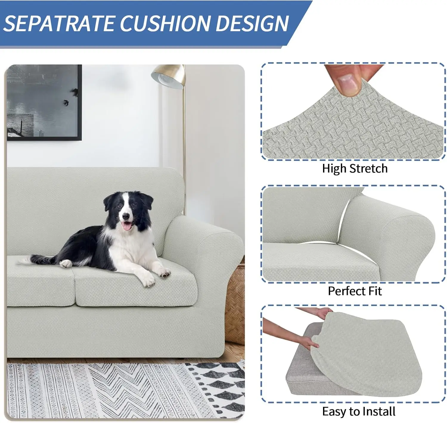 Jiviner 3 Pieces Couch Covers For 2 Cushion Couch Stretch Sofa Slipcover With 2 Extra Large Seat Cushion Covers Thick Fitted
Jiviner 3 Pieces Couch Covers For 2 Cushion Couch Stretch Sofa Slipcover With 2 Extra Large Seat Cushion Covers Thick Fitted