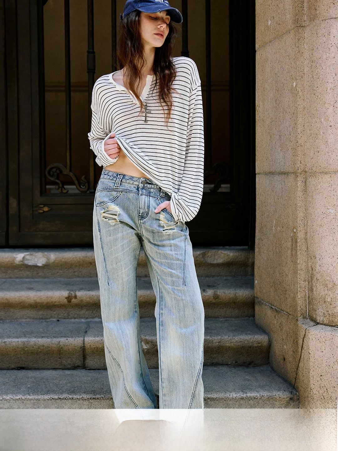 Luna7xi High Waist Distressed Denim Jeans Women's Wide Leg Floor-Length Pants Casual Cotton Blend Comfortable Straight Fit
Luna7xi High Waist Distressed Denim Jeans Women's Wide Leg Floor-Length Pants Casual Cotton Blend Comfortable Straight Fit