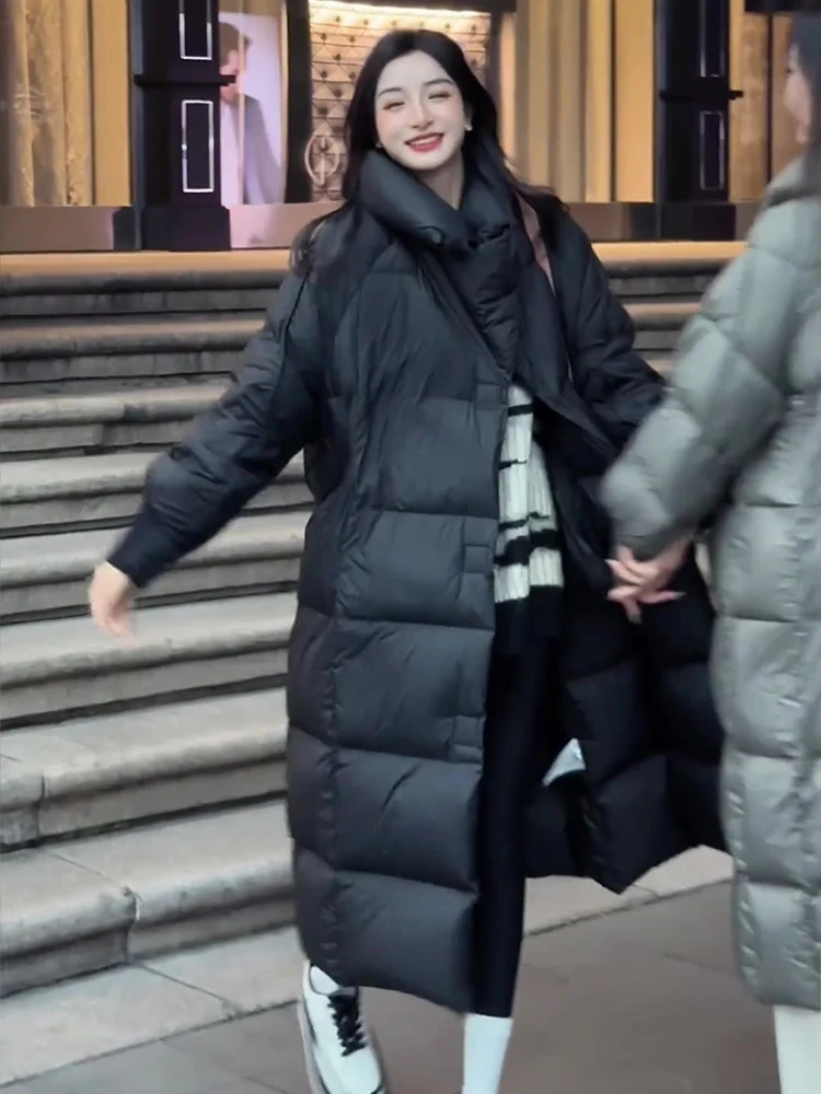 Trendy Thiened Long White Du down Jaet Women's Faionable Winter Coat Stand Collar Over-Knee Length Commute Sle
Trendy Thiened Long White Du down Jaet Women's Faionable Winter Coat Stand Collar Over-Knee Length Commute Sle