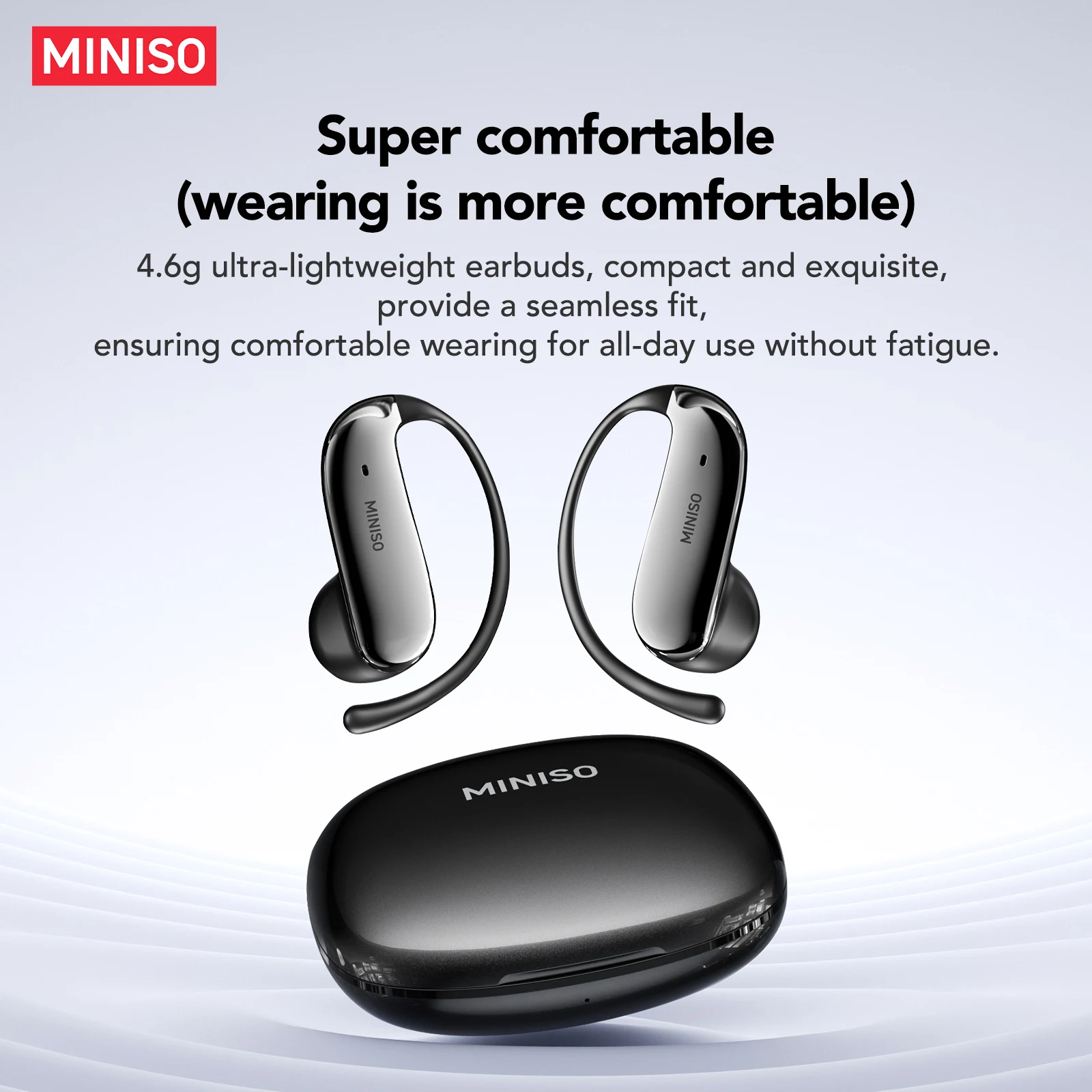 MINISO MS218 Sports Wireless Headphones, Sports Lightweight Portable Earbuds with Noise Reduction Call, AI Translator Earbuds
MINISO MS218 Sports Wireless Headphones, Sports Lightweight Portable Earbuds with Noise Reduction Call, AI Translator Earbuds