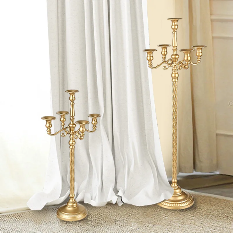 Candlestick holder retro candle metal holder luxury high gold candlestick wedding ornament
Candlestick holder retro candle metal holder luxury high gold candlestick wedding ornament