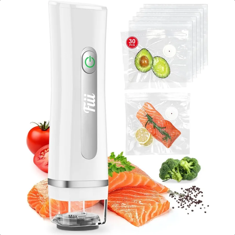 FIII Vacuum Sealer with 30 Reusable Bags for Food Powerful Handheld Vacuum Sealer hine with Visible Water Tank One Touch Kitche
FIII Vacuum Sealer with 30 Reusable Bags for Food Powerful Handheld Vacuum Sealer hine with Visible Water Tank One Touch Kitche