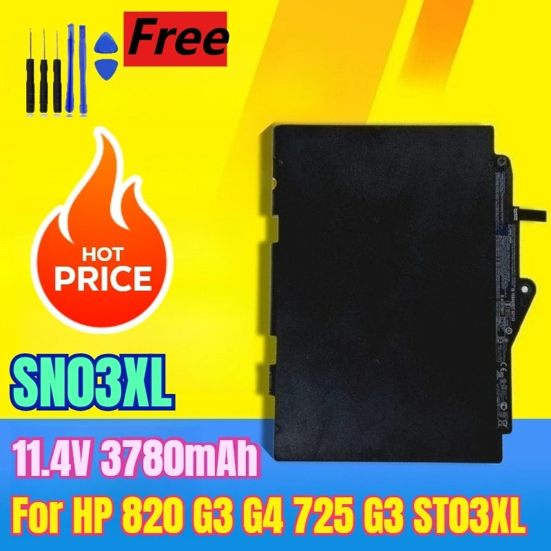 Аккумулятор для ноутбука SN03XL 11,4 В, 3780 мАч для HP 820 G3 G4 725 G3 ST03XL
Аккумулятор для ноутбука SN03XL 11,4 В, 3780 мАч для HP 820 G3 G4 725 G3 ST03XL