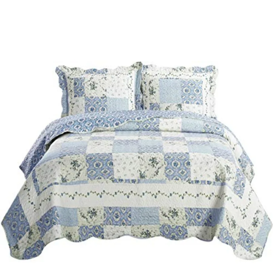 Reversible Coverlets Over-Sized 3pc Quilt Set 92-Inch Wide x 96-Inch Long Lightweight Bedspread
Reversible Coverlets Over-Sized 3pc Quilt Set 92-Inch Wide x 96-Inch Long Lightweight Bedspread