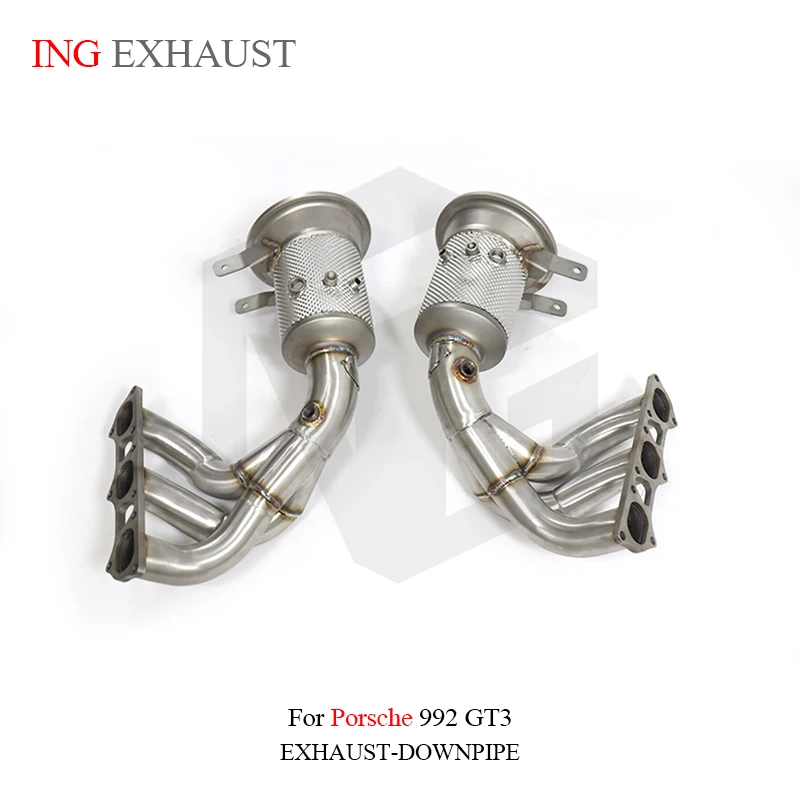 ING Performance Exhaust Catalyti Manifold Downpipe for Porsche 911 992 GT3 4.0t Engine Pipe ss304 Tube Header Converter System
ING Performance Exhaust Catalyti Manifold Downpipe for Porsche 911 992 GT3 4.0t Engine Pipe ss304 Tube Header Converter System