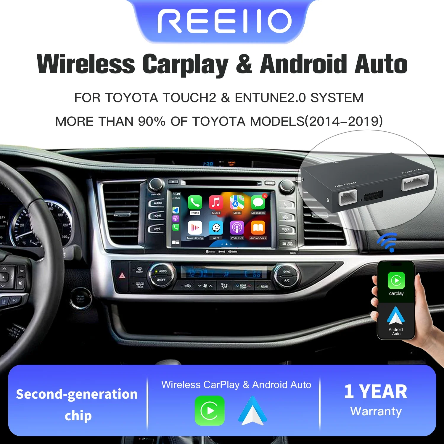 Беспроводной CarPlay Android Auto для TOYOTA Touch2 Entune 2,0 Highlander Tundra Sienna Prius Yaris Camry CHR модуль декодера AirPlay
Беспроводной CarPlay Android Auto для TOYOTA Touch2 Entune 2,0 Highlander Tundra Sienna Prius Yaris Camry CHR модуль декодера AirPlay