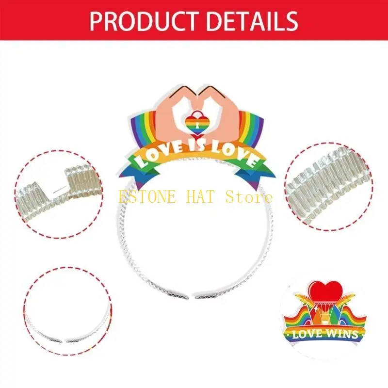 49MF 6 шт., головные уборы для геев и лесбиянок Love Wins, повязка на голову месяца гордости, костюм для вечеринки
49MF 6 шт., головные уборы для геев и лесбиянок Love Wins, повязка на голову месяца гордости, костюм для вечеринки