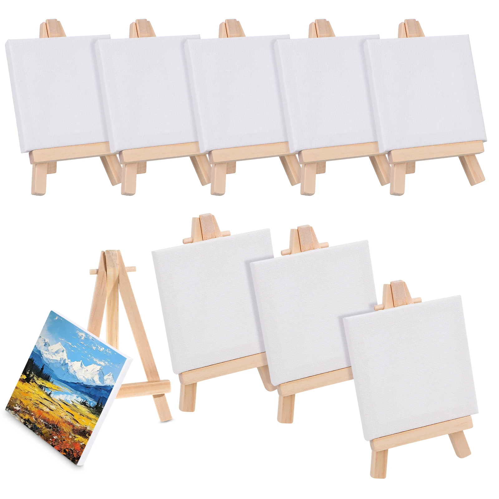 12 set 12 Sets Mini Canvas Easel Kids Oil Paint Blank Panels Wooden Boards Craft Home Decoration Child Skill Development
12 set 12 Sets Mini Canvas Easel Kids Oil Paint Blank Panels Wooden Boards Craft Home Decoration Child Skill Development