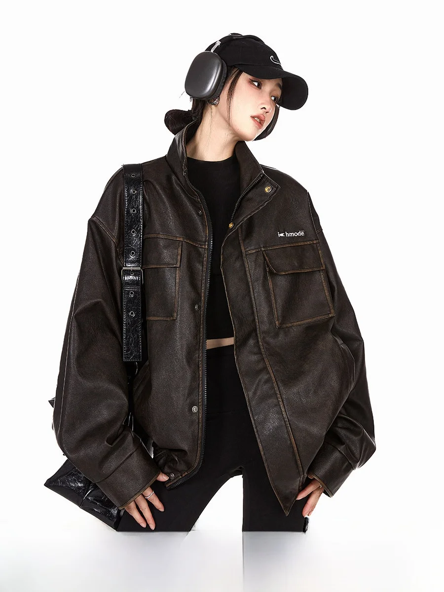 American Sle Thiened Cotton Jaet Women's Leather Coat Ich Mode Fall Winter New Arrival Floral Embroidery Zipper Closure
American Sle Thiened Cotton Jaet Women's Leather Coat Ich Mode Fall Winter New Arrival Floral Embroidery Zipper Closure