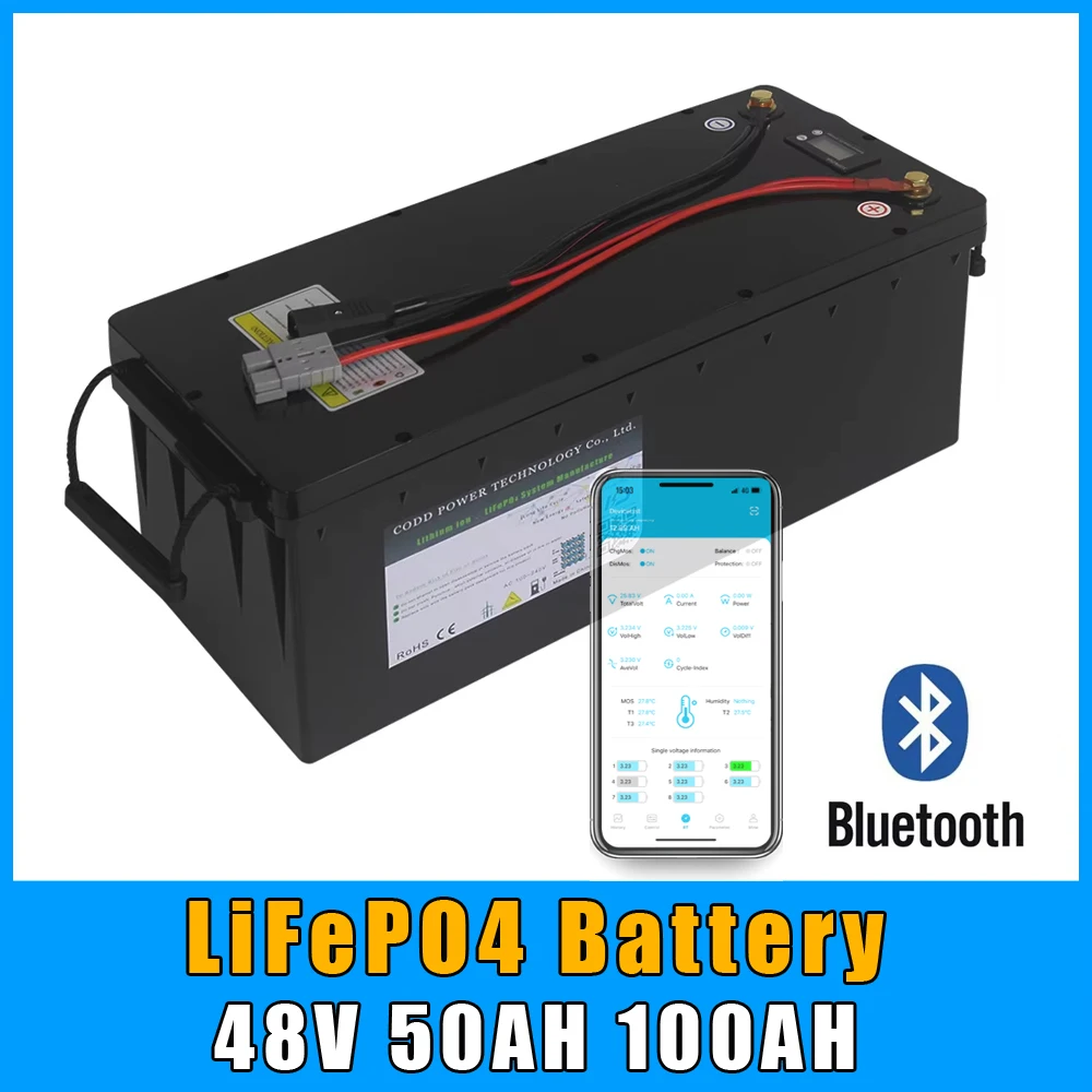 48 В 50 Ач 100 Ач LiFePO4 Встроенный аккумулятор Bluetooth BMS 16S 51,2 В для солнечных автофургонов для хранения лодок, яхт, гольф-каров без TAX
48 В 50 Ач 100 Ач LiFePO4 Встроенный аккумулятор Bluetooth BMS 16S 51,2 В для солнечных автофургонов для хранения лодок, яхт, гольф-каров без TAX