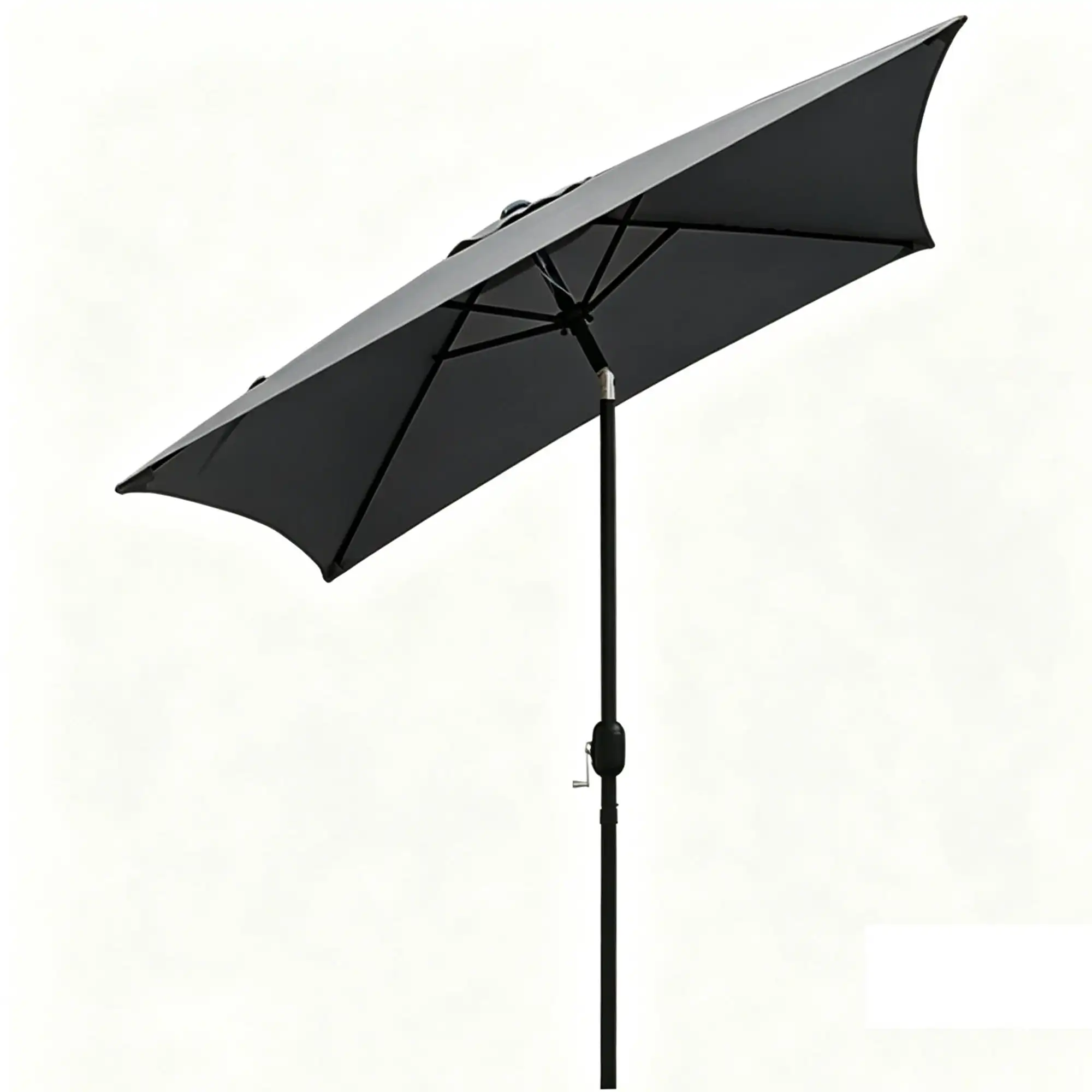 6.5 ft Square Outdoor Patio Market Umbrella with Push Button Tilt and Crank Handle, Dark Gray
6.5 ft Square Outdoor Patio Market Umbrella with Push Button Tilt and Crank Handle, Dark Gray