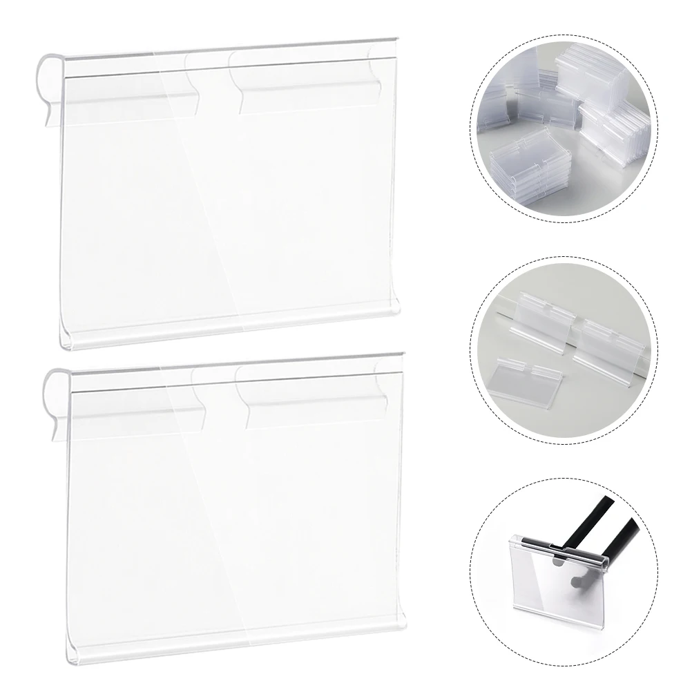 120 Pcs Shelf Supermarket Label Clear Plastic Holders Merchandise Sign Display Transparent Tags
120 Pcs Shelf Supermarket Label Clear Plastic Holders Merchandise Sign Display Transparent Tags