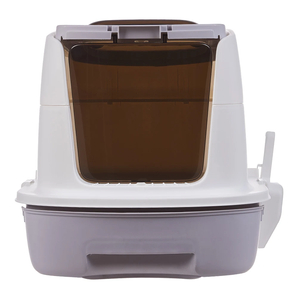 A closed cat litter box with a garbage shovel is clean, hygienic, and easy to clean
A closed cat litter box with a garbage shovel is clean, hygienic, and easy to clean