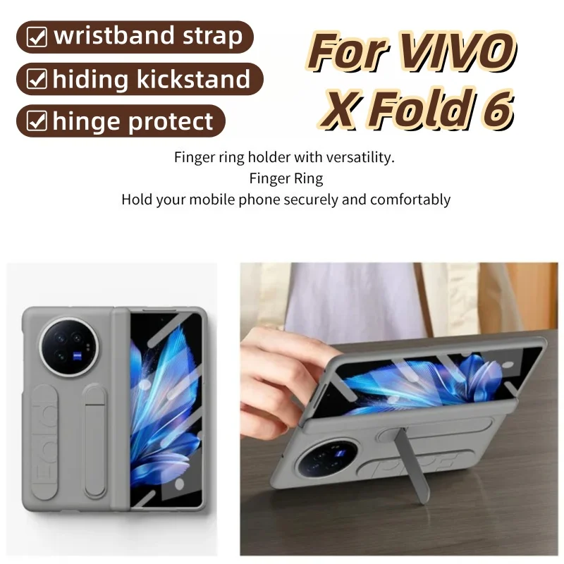 Business Wristband Strap Hiding Stand Hinge Protect Case for VIVO X Fold 6 5 3 3 Pro 2 Front Screen Glass Film Shockproof Cover
Business Wristband Strap Hiding Stand Hinge Protect Case for VIVO X Fold 6 5 3 3 Pro 2 Front Screen Glass Film Shockproof Cover