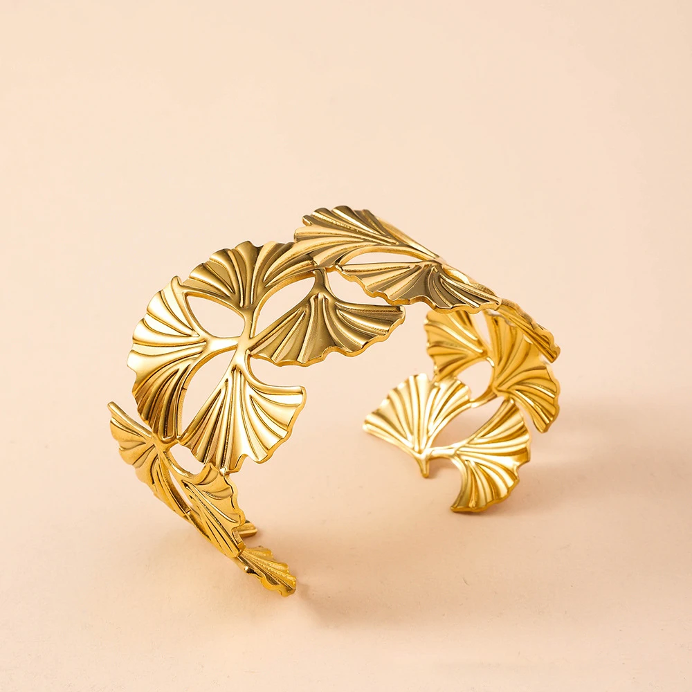 Personalized Opening Adjustable Women's Cuff Bangle Bracelet, Retro Exaggerated Stainless Steel Gold Color Metal Bracelet
Personalized Opening Adjustable Women's Cuff Bangle Bracelet, Retro Exaggerated Stainless Steel Gold Color Metal Bracelet