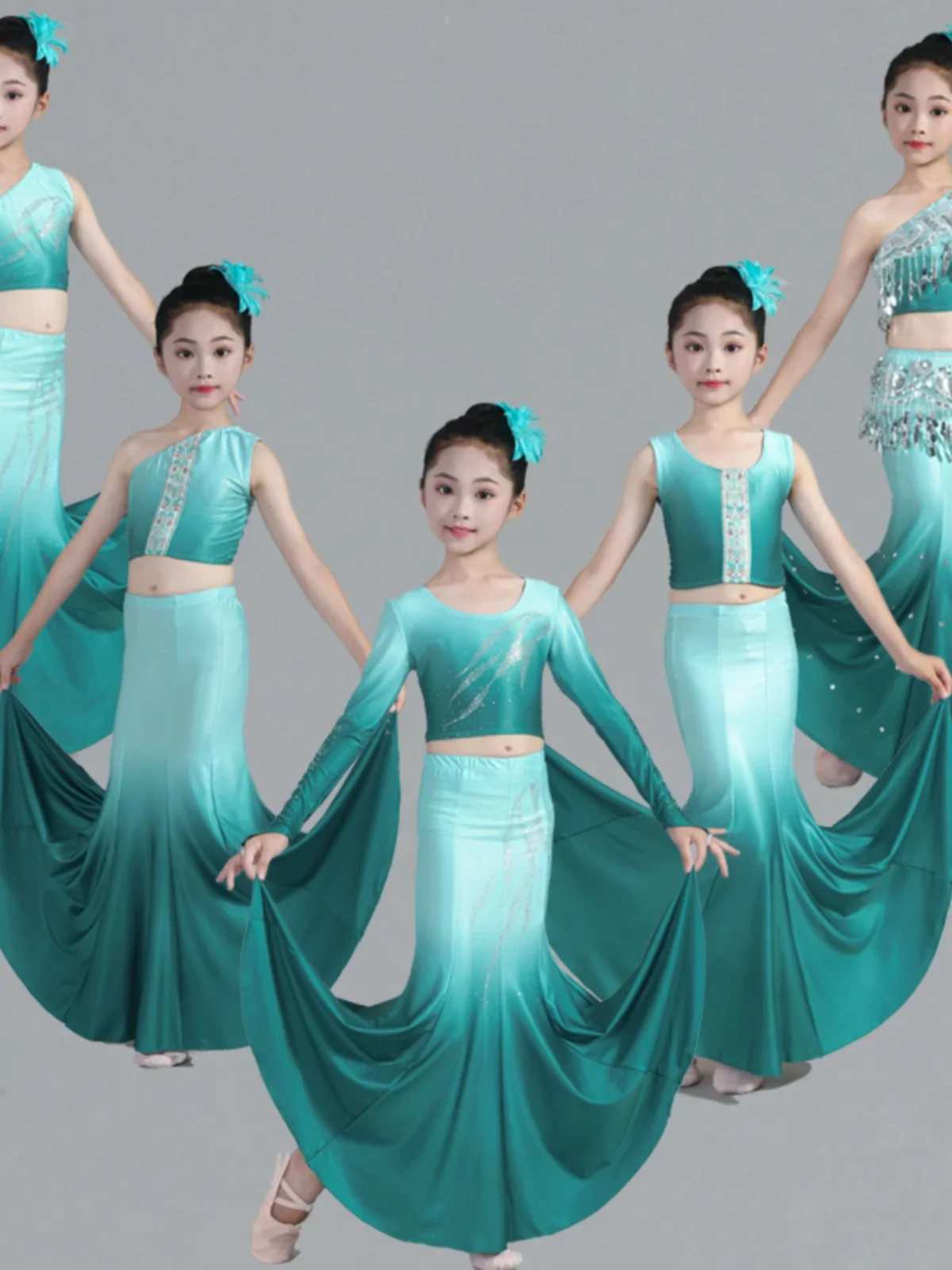 Children's Dai ethnic clothing, women's dance performance costumes, peacock dance skirts, kindergarten performance costumes
Children's Dai ethnic clothing, women's dance performance costumes, peacock dance skirts, kindergarten performance costumes