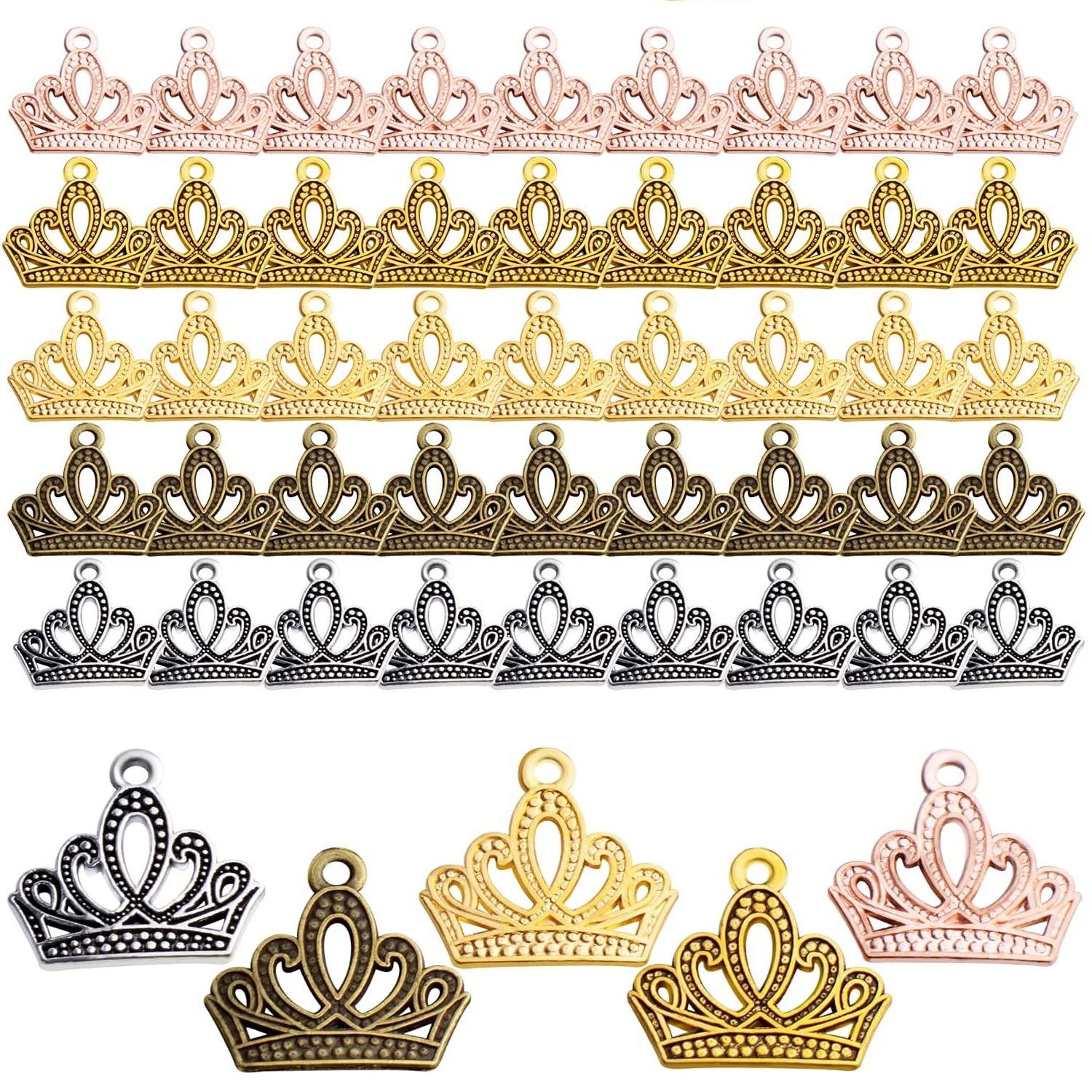 50pcs Crown Charms Pendants Alloy Vintage Charms King Crown Charm Jewelry Charms Pendant for DIY Necklace Bracelet Jewelry
50pcs Crown Charms Pendants Alloy Vintage Charms King Crown Charm Jewelry Charms Pendant for DIY Necklace Bracelet Jewelry