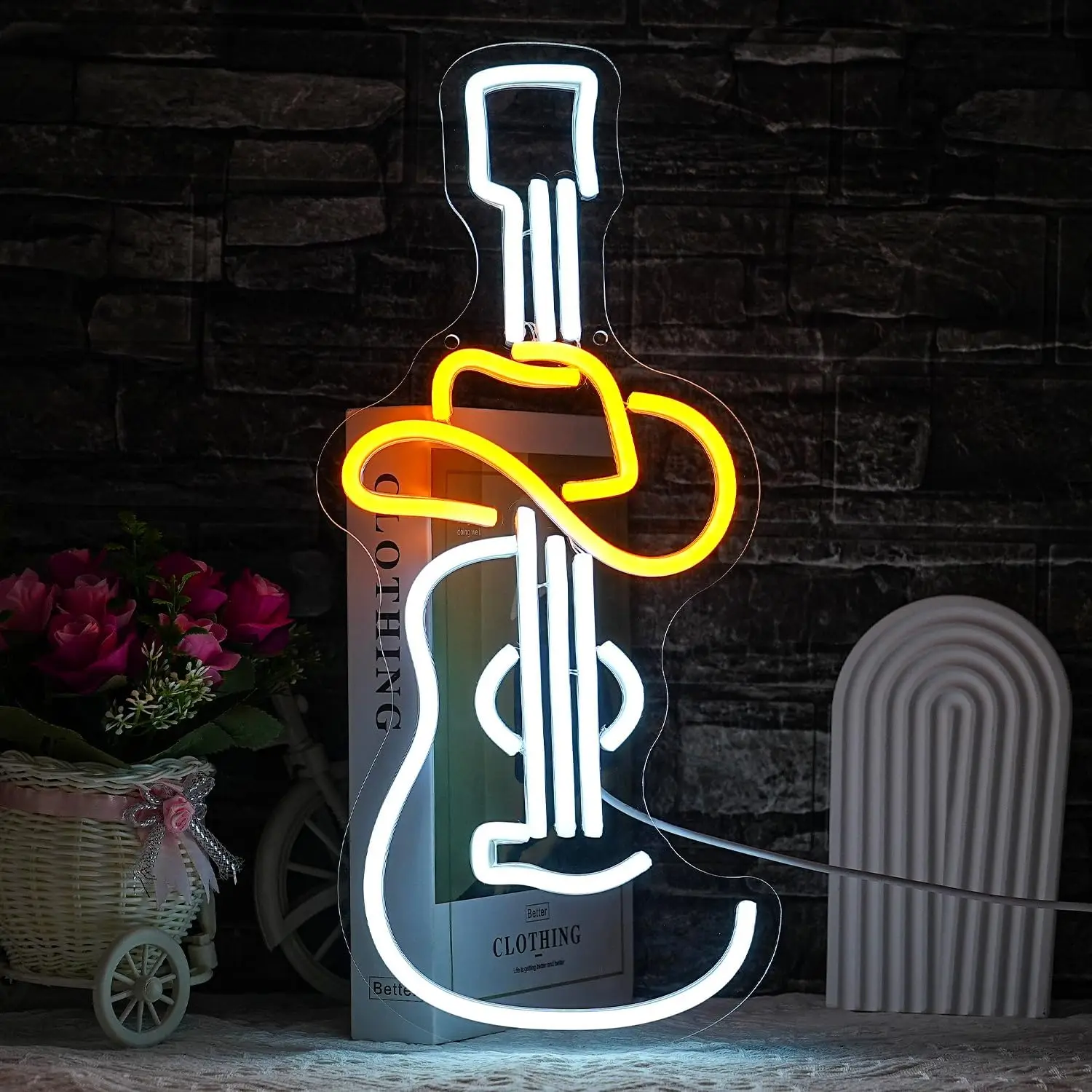 Guitar Neon Light Sign USB Dimmable LED Neon Sign Wall Decoration for Man Cave Bedroom Livingroom Birthday Party Gifts
Guitar Neon Light Sign USB Dimmable LED Neon Sign Wall Decoration for Man Cave Bedroom Livingroom Birthday Party Gifts