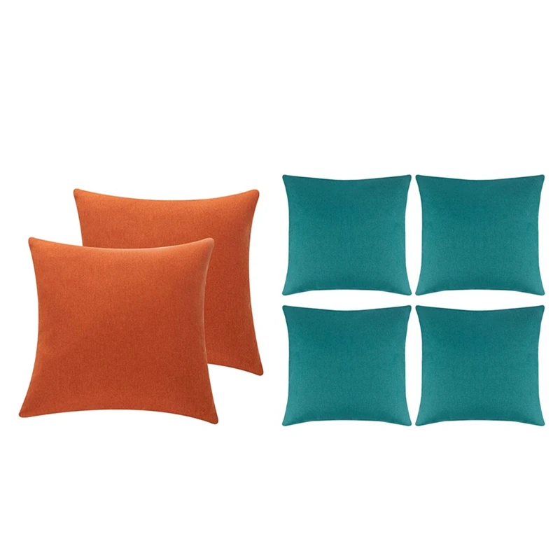 Promotion! 6 Pcs Outdoor Waterproof Throw Pillow Covers Water Resistant Garden Chair Cushion Case, 2 Pcs Orange & 4 Pcs Blue-Gre
Promotion! 6 Pcs Outdoor Waterproof Throw Pillow Covers Water Resistant Garden Chair Cushion Case, 2 Pcs Orange & 4 Pcs Blue-Gre