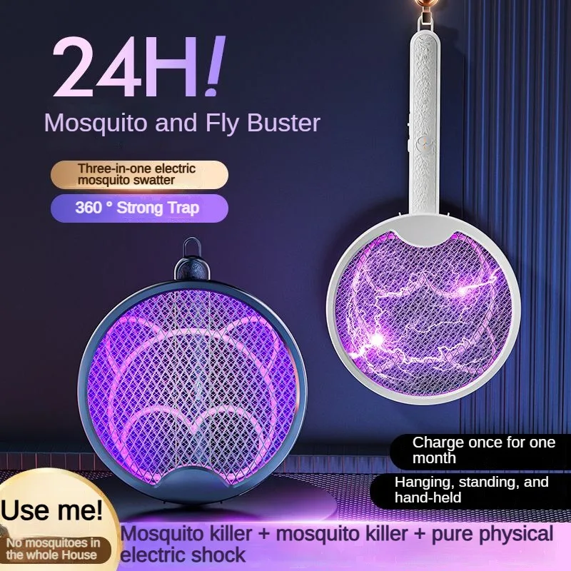 Ручная электрическая мухобойка, USB перезаряжаемая лампа для уничтожения комаров, 3-в-1, электронная ловушка для мух, уличная ловушка для насекомых
Ручная электрическая мухобойка, USB перезаряжаемая лампа для уничтожения комаров, 3-в-1, электронная ловушка для мух, уличная ловушка для насекомых