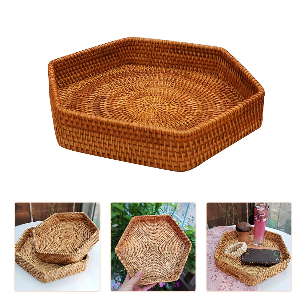 Vintage Woven Serving Tray Premium Wood Material Practical Food Storage Holder Bread Cake Plate Desktop Snacks Tray 
Vintage Woven Serving Tray Premium Wood Material Practical Food Storage Holder Bread Cake Plate Desktop Snacks Tray