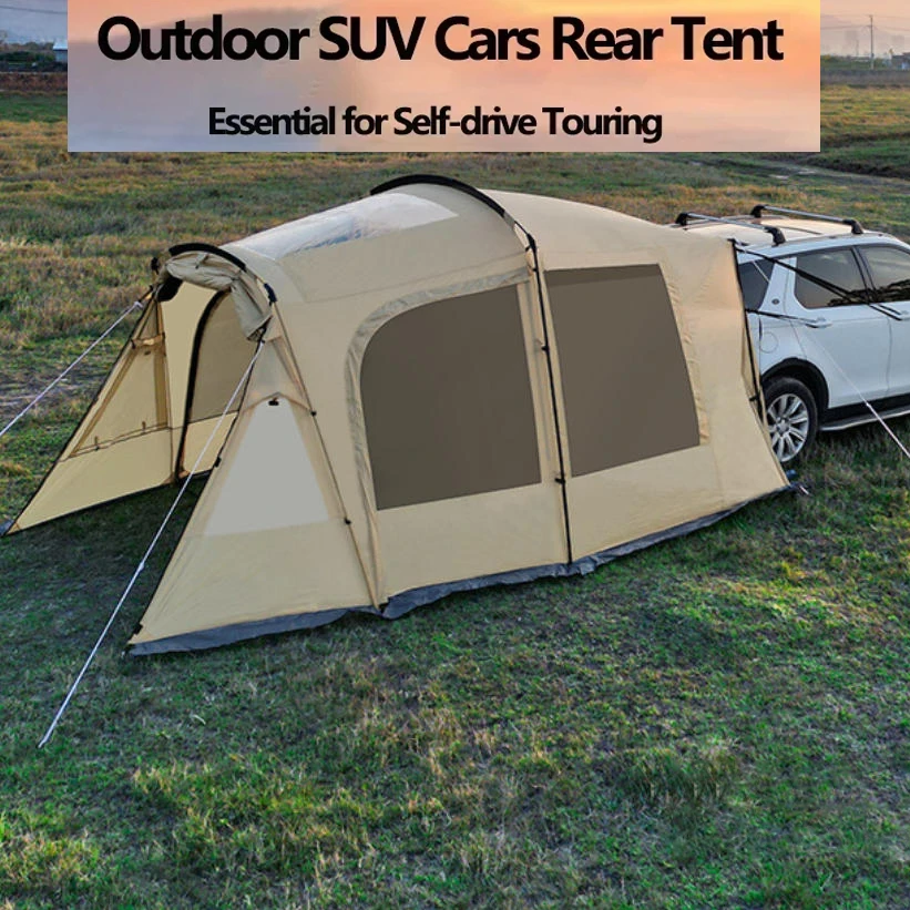 Universal SUV Cars Rear Tent Extension Tunnel Flysheet Portable Thicken Rainproof Sunproof Multifunctional Outdoor Camping Tent
Universal SUV Cars Rear Tent Extension Tunnel Flysheet Portable Thicken Rainproof Sunproof Multifunctional Outdoor Camping Tent