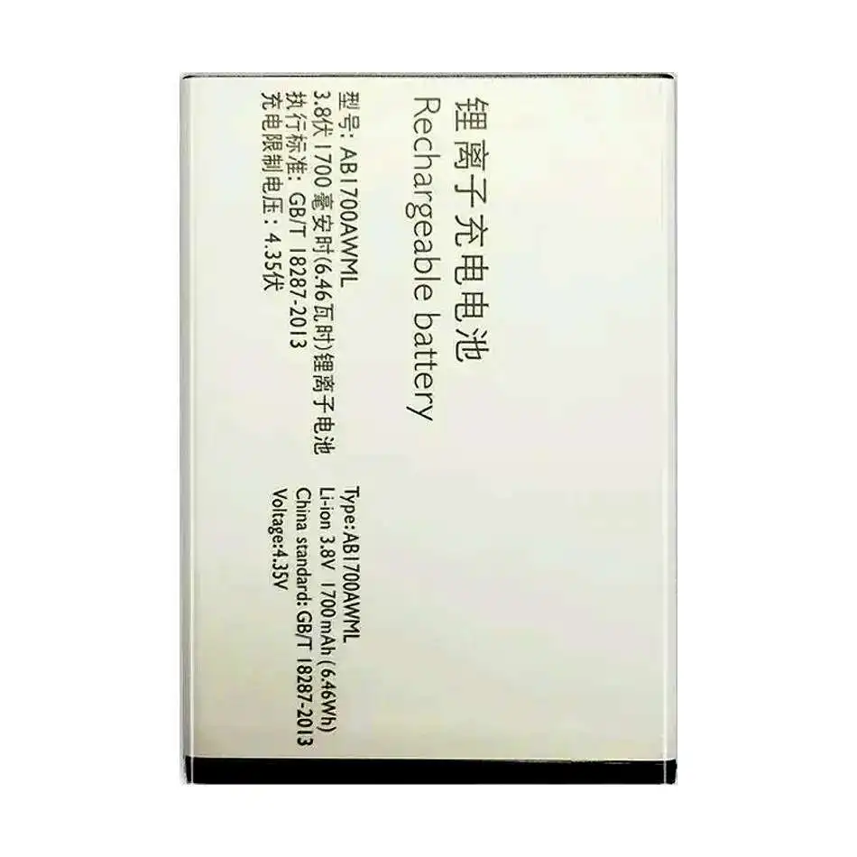 For Philips S388 CTS388 1700mAh Durable AB1700AWML Mobile Phone Battery High-Capacity
For Philips S388 CTS388 1700mAh Durable AB1700AWML Mobile Phone Battery High-Capacity